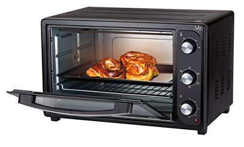 Jata HN945 Horno de Sobremesa con 4 Funciones Rotisserie Horno Grill y Convección con Capacidad de 45 l Luz interior Bandeja y Parrilla Medidas Externas 56 x 37 x 35,5 cm