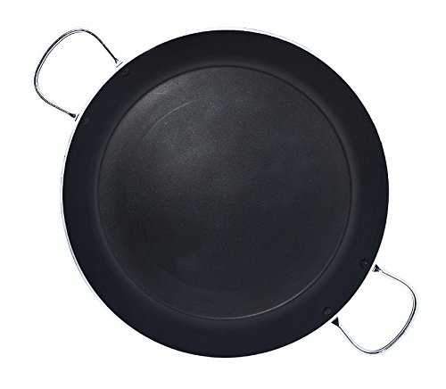 Jata Hogar Paellera de 6 Raciones con Fondo Difusor, Aluminio, Negro, 34 cm