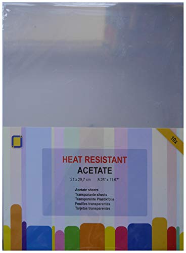 JEJE A4 Resistente al Calor, Acetato de Hojas, Transparente