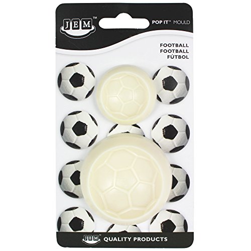 JEM Pop It - Molde en Forma de Balón de Fútbol para Decoración de Pasteles, Juego de 2 – Tamaños Grandes y Pequeños
