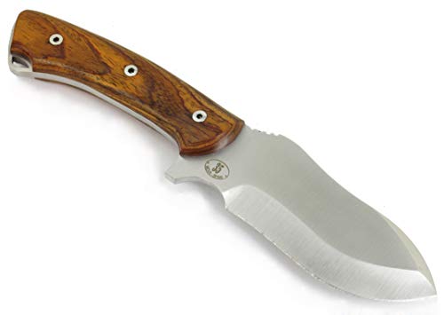 JEO-TEC Nº35 - Cuchillo de Bushcraft Campo Supervivencia Caza Monte Outdoor - Acero Inoxidble MOVA - HRC 56-58 - Fabricado en España