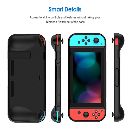 JETech Funda para Nintendo Switch 2017, Carcasa de Protección, Anti-Choques/Arañazo, Negro