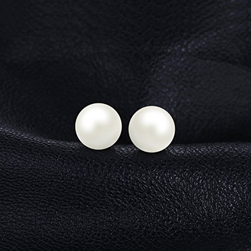 JewelryPalace Pendientes con Perla de agua dulce cultivada 6-10mm en plata de ley 925