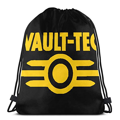 Jiadourun - Mochila unisex con cordón Vault-Tec para viajes, gimnasio, para compras, bolsa de almacenamiento