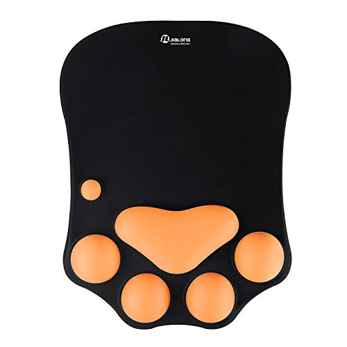 JIALONG Alfombrilla de Ratón, Cojín de Muñeca Reposamuñecas de Gel, Ergonomica ergonómico Mouse Pad - Negro