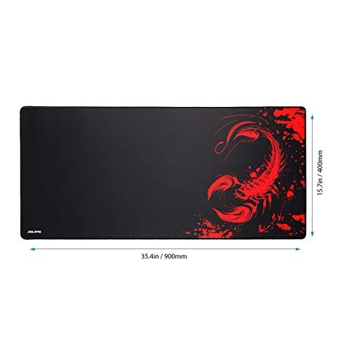 JIALONG Grande Alfombrilla de Ratón Ordenador XXL (900x400x3mm) Speed Gaming Mouse Pad con Superficie de Tela Suave, precisión y Velocidad mejoradas, diseñada para Videojuegos Gamers