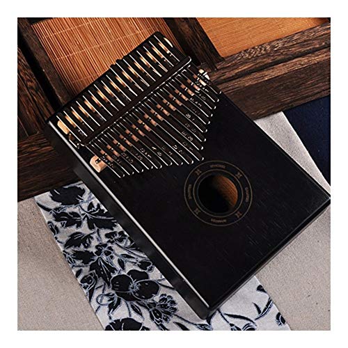 JIANG Pulgar Piano 17 Teclas de Piano Bull Kalimba Pulgar Cuerpo de Caoba de Instrumento Musical Mejor Calidad y Precio (Color : Negro, Size : 17 Keys)