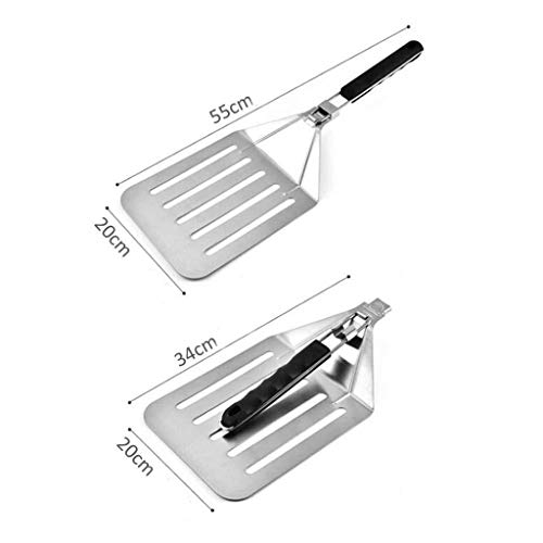 JICCH Pala de Pizza Pala de Pizza - Paleta de Horno Plegable Espátula para Pizzas Superficie Grande de Acero Inoxidable para hornos y Parrilla