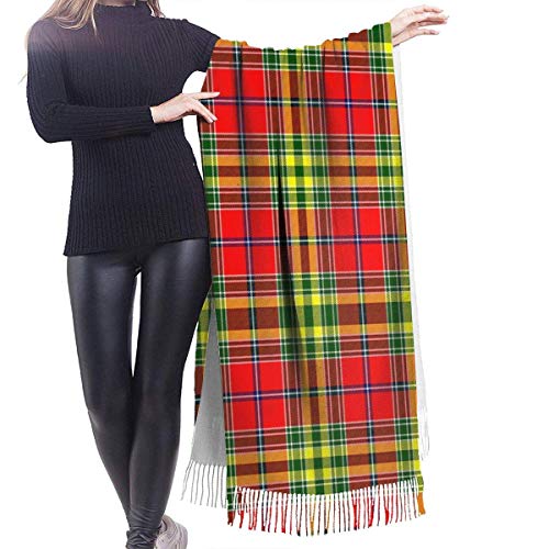 JJsister Bufandas de Mujer,Bufanda Chales para Mujer, Winter Warm Wrap Shawl Devon Tartan Print Scarves Blanket Scarf For Women Men