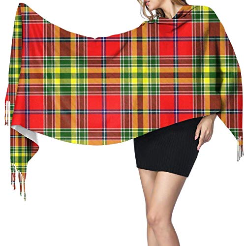 JJsister Bufandas de Mujer,Bufanda Chales para Mujer, Winter Warm Wrap Shawl Devon Tartan Print Scarves Blanket Scarf For Women Men