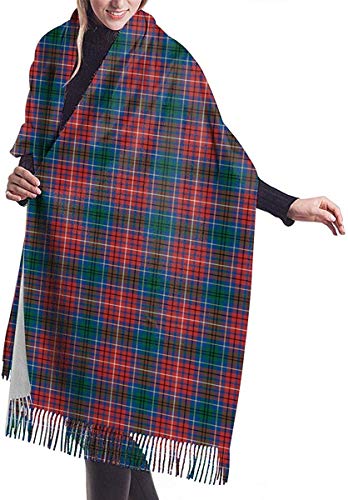 JJsister Bufandas de Mujer,Bufanda Chales para Mujer, Winter Warm Wrap Shawl Province Of Saskatchewan Canada Tartan Print Scarves Blanket Scarf For Women Men