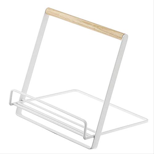 jjyy Soporte De Estante para Escritorio De iPad De Hierro Forjado Estante De Revista De Piso Simple Estante De Exhibición De Libro De Trípode De Madera