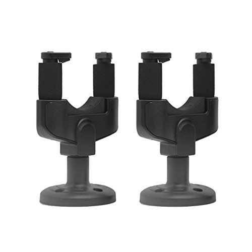 JTDEAL Colgador de Pared para Guitarra, Automático Cierre Ganchos de la Pared Soporte para Guitarras Acústicas, Eléctricas, Bajos, Banjo, Mandolin Etc, Negro (2piezas)