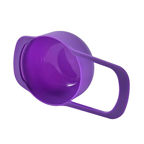 Juego de 6 tazas de medición y cucharas, cucharas medidoras de plástico, apilables para medir ingredientes secos y líquidos, ideal para hornear y cocinar (color al azar).