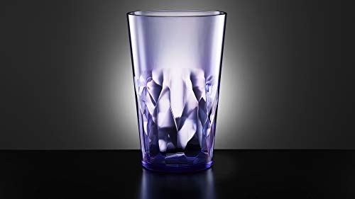 Juego de 6 vasos de 561 ml de plástico tritan irrompibles, sin BPA, 100 % fabricados en Japón (colores surtidos)