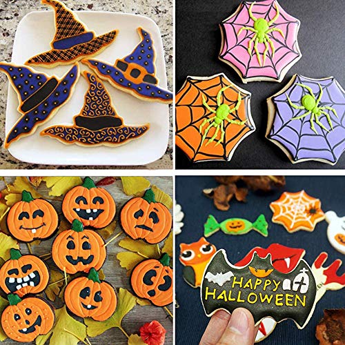 Juego de Cortador de Galletas de Halloween, 10 piezas Moldes para Galletas De Halloween Pastel De Galleta Galleta De La Torta Pasta De Azúcar Cortadores De La Torta para Fiesta de Halloween