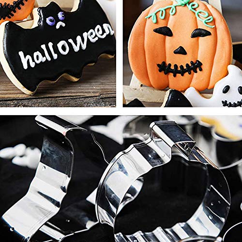 Juego de Cortador de Galletas de Halloween, 10 piezas Moldes para Galletas De Halloween Pastel De Galleta Galleta De La Torta Pasta De Azúcar Cortadores De La Torta para Fiesta de Halloween