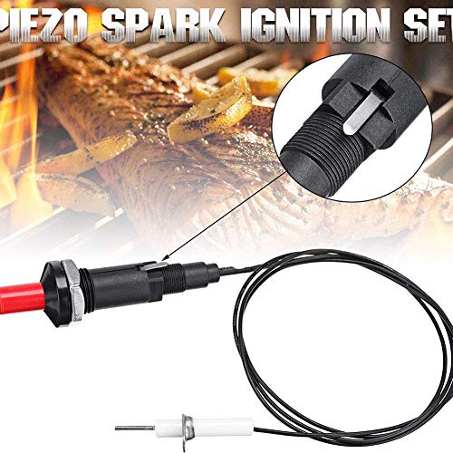 Juego de Encendido Piezoeléctrico,2 pcs Piezo Spark con Encendedores de Cocina de Botón Largo de 1000 Mm de Cable para Hornos de Estufas de Gas