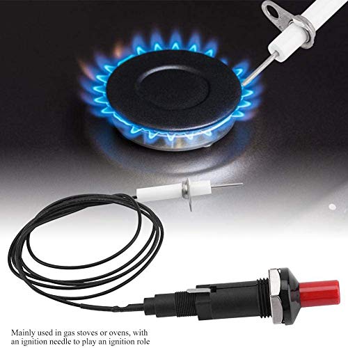 Juego de Encendido Piezoeléctrico,2 pcs Piezo Spark con Encendedores de Cocina de Botón Largo de 1000 Mm de Cable para Hornos de Estufas de Gas