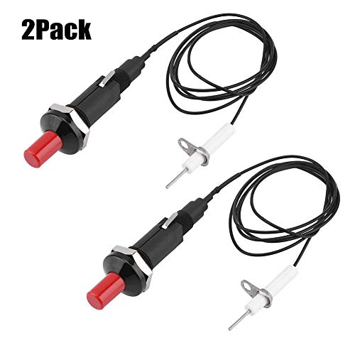 Juego de Encendido Piezoeléctrico,2 pcs Piezo Spark con Encendedores de Cocina de Botón Largo de 1000 Mm de Cable para Hornos de Estufas de Gas