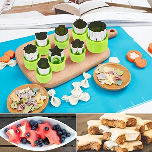 Juego de moldes para cortar frutas y verduras, mini tartas, frutas y galletas, para hornear y alimentar a los niños, accesorios para manualidades para Navidad, color verde