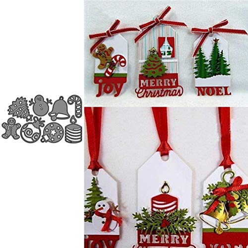 Juego de Troqueles de Corte de Acero Al Carbono de Navidad, Plantilla de Estampado de álbum de Recortes, Plantilla de Estampado de Metal DIY, Decoración de Artesanía de Tarjetas de Papel de álbum