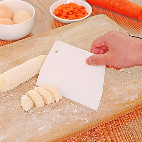 JUNSHUO 2 Piezas Plástico Espátula Pastas Pizza Cutter Pan Separador, Espátula de Cocina con Forma de Escalera, Rasqueta para Decoración de Tartas