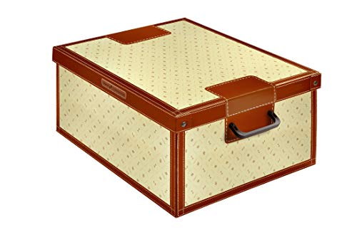 Kanguru Caja de Almacenamiento en cartòn Lavatelli, Modelo Lirio, Grande, 50x40x25cm, 50 x 40 x 25 cm