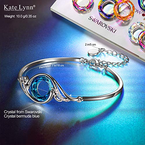 Kate Lynn Mujer Pulseras de Cristal Pulseras Mujer Joyas Aniversario cumpleaños Originales Regalos para Esposa mamá Novia Caja de Regalo Conjunto de Joyas Regalos Dia de la Madre Originales