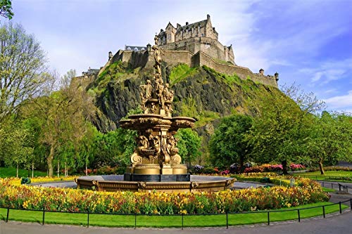 KCHUEAN Rompecabezas para Adultos 1000 Piezas Jardines De Princes Street con La Fuente Ross De Madera Montaje Personalizado