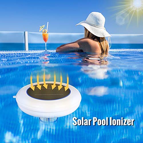 Kecheer Ionizador de agua para limpieza solar,Ionizador de piscina solar para desinfección de piscinas,Purificador de agua Ionizer piscina