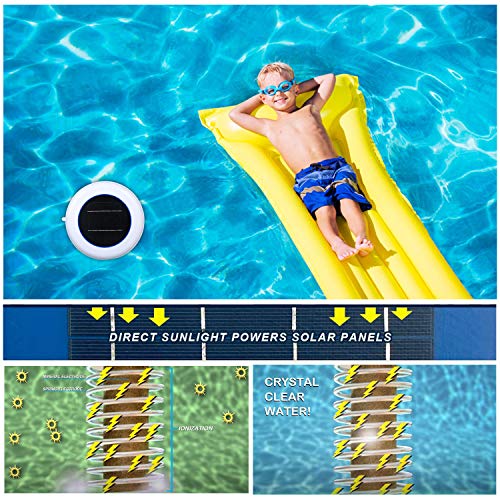 Kecheer Ionizador de agua para limpieza solar,Ionizador de piscina solar para desinfección de piscinas,Purificador de agua Ionizer piscina