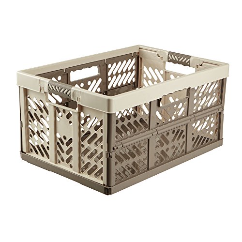 keeeper Robusta Caja Plegable con Mangos Suaves, 54 x 37 x 28 cm, 45 l, Ben, Crema/Marrón