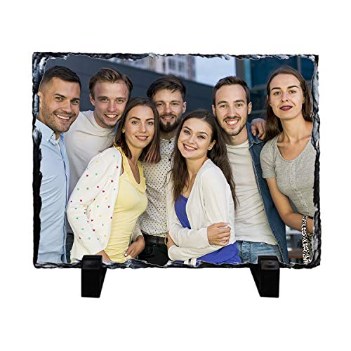 Kembilove Portafotos de Pizarra Personalizado con tu Foto y Texto Rectangular 10 x 15 cm – Diseña un Porta Fotos con Tus Mejores diseños e imágenes – Regalo Original Parejas, Padres, Madres, Amigos