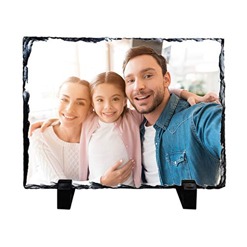 Kembilove Portafotos de Pizarra Personalizado con tu Foto y Texto Rectangular 10 x 15 cm – Diseña un Porta Fotos con Tus Mejores diseños e imágenes – Regalo Original Parejas, Padres, Madres, Amigos