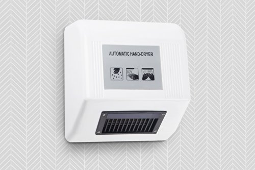 Kenley Secador de Manos Eléctrico - Secamanos Automático para Pared - 1800 W - Blanco