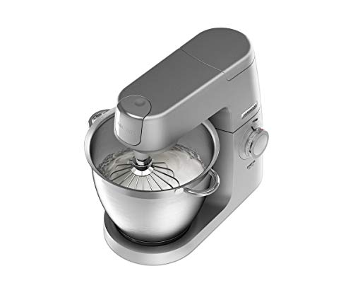 Kenwood Chef XL KVL6320S - Robot de cocina multifunción, bol de metal de 6.7 L, varillas para mezclar, amasar y batir, indicador de velocidades, 1400 W, color plata