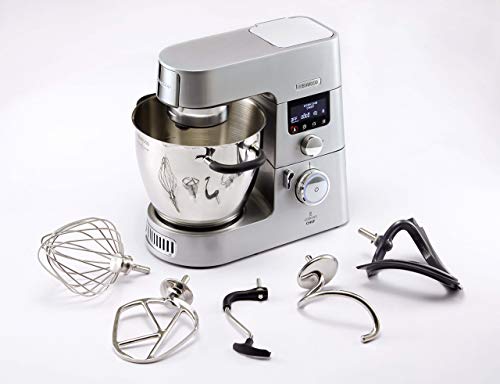 Kenwood Cooking Chef KCC9060S - Robot de cocina por inducción (20 - 180º), 1500 W, pantalla LCD, bol de 4.5 L, incluye batidora de vaso ThermoResist, procesador de alimentos y accesorios inox premium