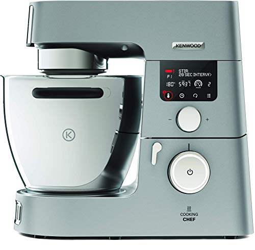 Kenwood Cooking Chef KCC9060S - Robot de cocina por inducción (20 - 180º), 1500 W, pantalla LCD, bol de 4.5 L, incluye batidora de vaso ThermoResist, procesador de alimentos y accesorios inox premium