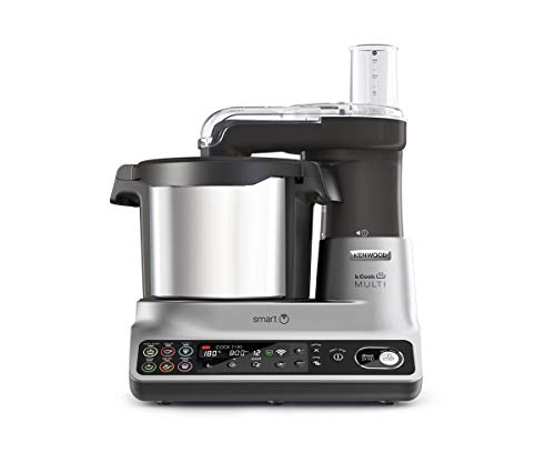 Kenwood kCook Multi Smart CCL450SI - Robot de cocina multifunción con WiFi controlable con una App desde el móvil, con +600 recetas gratuitas, balanza integrada, 1500 W, capacidad 4.5 L