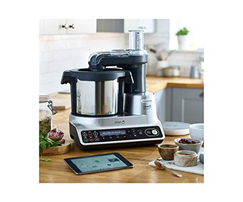 Kenwood kCook Multi Smart CCL450SI - Robot de cocina multifunción con WiFi controlable con una App desde el móvil, con +600 recetas gratuitas, balanza integrada, 1500 W, capacidad 4.5 L