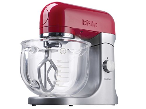 Kenwood KMX51 500W 4.6L Metálico, Rojo - Robot de cocina (4,6 L, Metálico, Rojo, 1 año(s), Vidrio, Aluminio, 500 W)