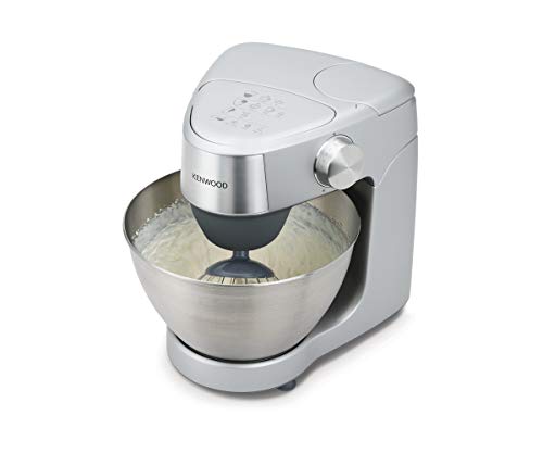 Kenwood Prospero+ KHC29.P0SI - Robot de cocina multifunción 1000 W, 4.3 L, mezcla, bate, amasa, batidora de vaso 1.5 L, procesador alimentos 1.4 L, 3 discos, exprimidor, picadora, licuadora, plata