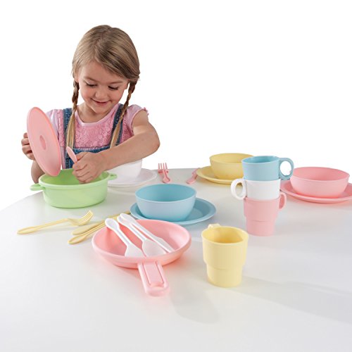 KidKraft - Set de 27 utensilios de cocina de juguete, Multicolore (Pastel) (63027) , color/modelo surtido