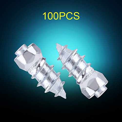 KIMISS 100pcs 15mm acero / 0.59"perno de rueda neumático perno nieve hielo tornillos suciedad barro rueda antideslizante rueda de coche SUV camión ATV, motocicleta, bicicleta, zapatos