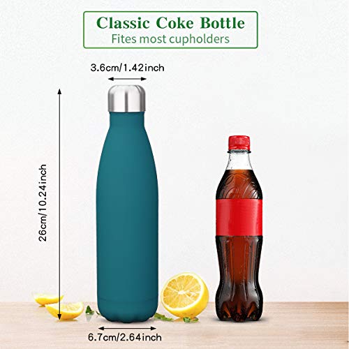 king do way Botella de Agua de Acero Inoxidable con Aislamiento de Doble Pared 500ML, Adecuado para Bebidas Frías y Bebidas Calientes (Azul)