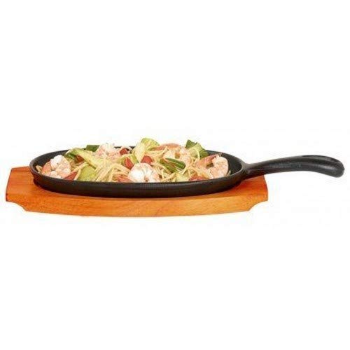 Kitchen Craft Flavors Plato Oriental de Chisporroteo de Hierro, Madera, Negro, 37x37x4 cm