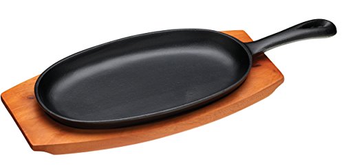 Kitchen Craft Flavors Plato Oriental de Chisporroteo de Hierro, Madera, Negro, 37x37x4 cm