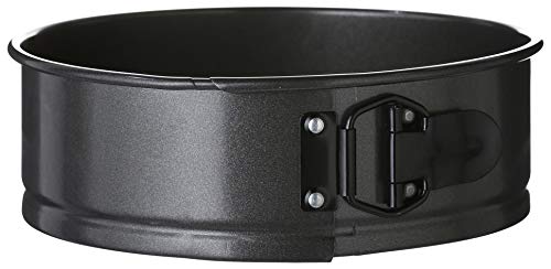 Kitchen Craft Master Class Molde Redondo Desmontable, Acero, Negro, 20 cm