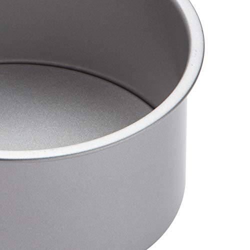 Kitchen Craft Molde para Pasteles Sartén Profunda Antiadherente de 18 cm de Base Suelta, Gris